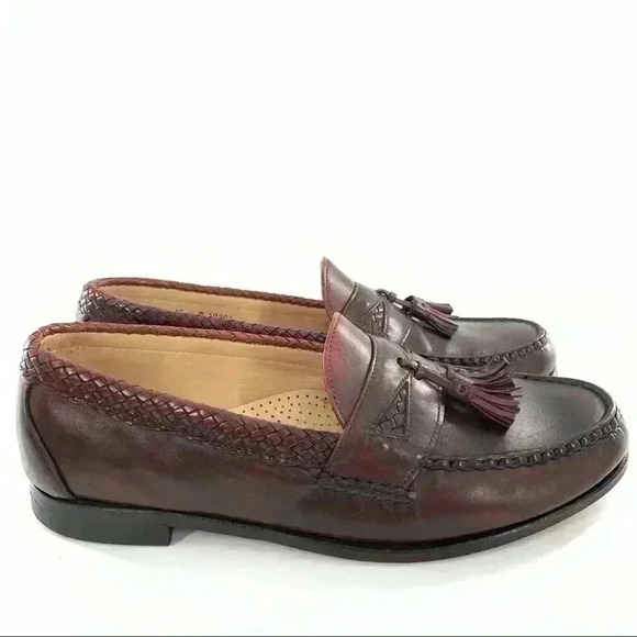 Allen Edmonds Maxfield mens size 12 brown leather tassel penny slip on main image 7